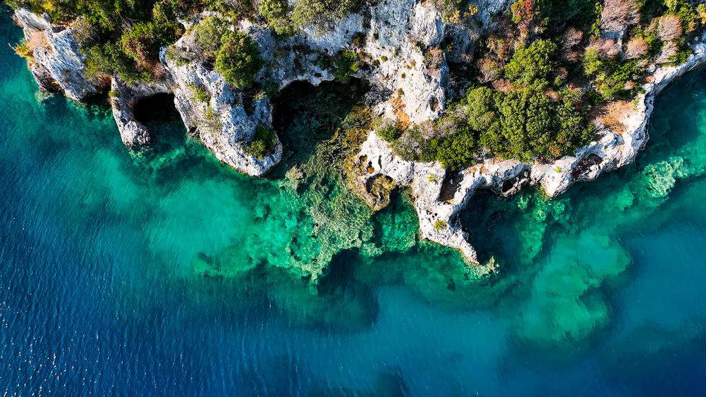 Greek islands and Turkish coast
