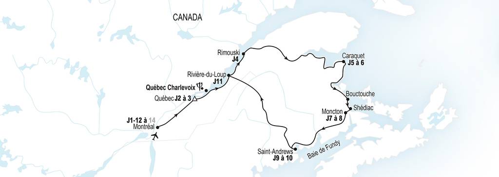 Québec et Nouveau Brunswick