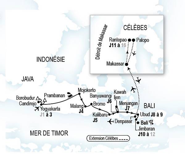 Volcans et rizières
