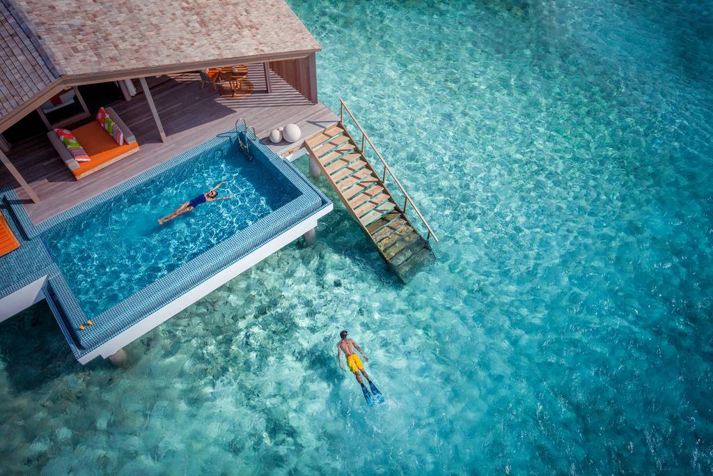 Swim in turquoise water